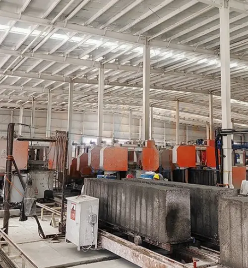 Projeto de construção de uma linha de produção de blocos não-autoclavados para clientes do Laos